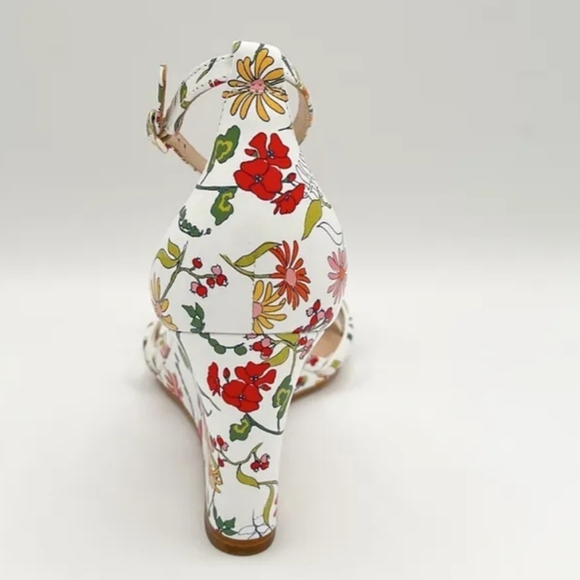 NWT Kate Spade New York Wedge Floral Ankle Strap Garden Heels Summer Sandals - Picture 8 of 15